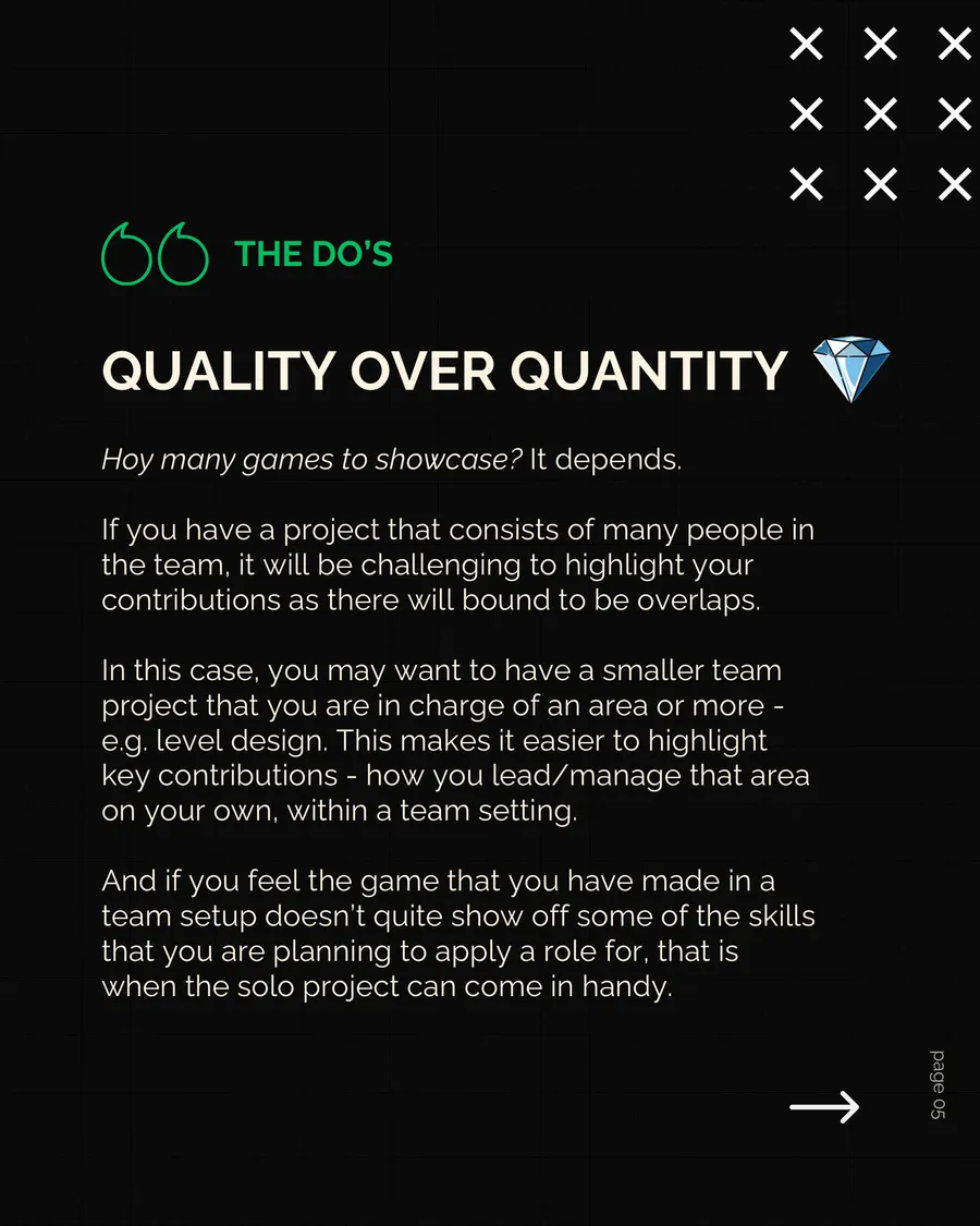 Level Design Portfolio: Do's and Don'ts — page 5 of 11