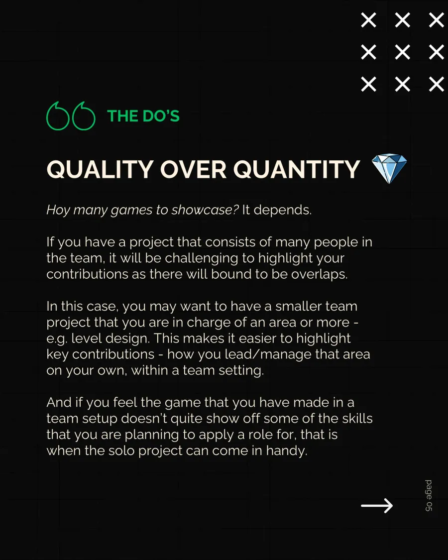 Level Design Portfolio: Do's and Don'ts — page 5 of 11