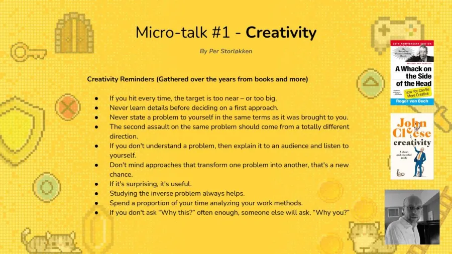 Game Design Meetup #3 — Micro-Talks — page 6 of 6
